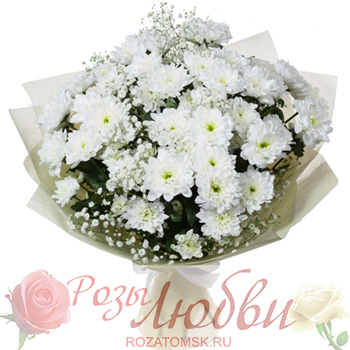 Букет из хризантем и роз