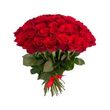 № 222 Букет из 35 эквадорских красных роз высотой 60 см.